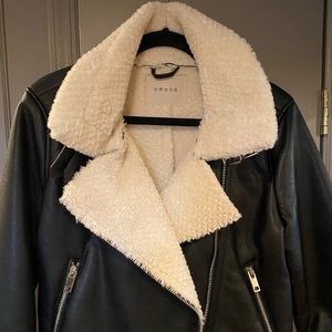 Blank NYC Faux Fur Lined Biker Jacket